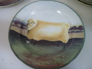 Sheep 1995 Collector 8 inch Plate, Block Country Farm by Gear - Picture 1 of 4