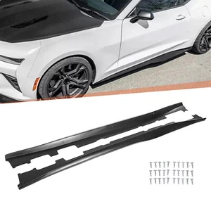 ZL1 Style Side Skirts Extension Rocker Panels For Chevy Camaro RS SS LT LS 16-23 - Picture 1 of 17