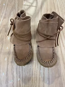 Laurentian Chief Native American Kids Wrap Around Mocassins/Slippers size 10C - Picture 1 of 6