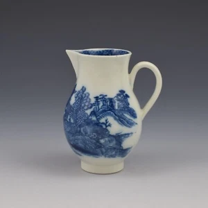 Antique Caughley Porcelain Fenced Garden Sparrow Beak Milk Jug c.1780 Cream - Picture 1 of 10