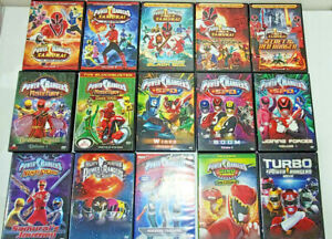 Lot of 15 Power Rangers DVDs: Super Samurai MegaThunder Ninja Storm SPD + Movies