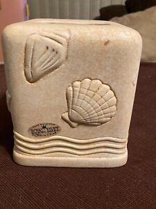 Seashell Pottery Tissue Box Cover