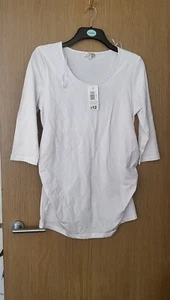 Brand New Ladies White Maternity Top Size 14 From Papaya. - Picture 1 of 2