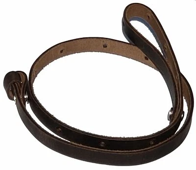 DEURA USA Buffalo Leather Rifle Gun Sling Crazy Horse Dark Brown Amish Handmade 3/4" Wide
