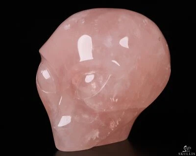 Calavera de cristal alienígena mujer estrella cuarzo rosa de 2,0", escultura artística Foto 1 de 4