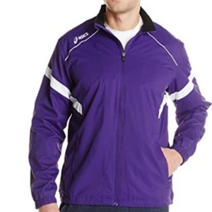 ASICS Mens Surge Warm Up Stand Up Collar Long Sleeve Jacket Purple & White 4XL - Picture 1 of 11