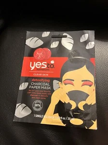 Yes To Tomatoes Detoxifying Charcoal Paper Face Mask - Single Use Facial Mask... - Picture 1 of 2