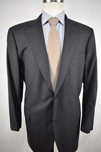 1995-2004 Southwick Solid Dark Gray Wool Two Button Two Piece Suit Size: 43L - Picture 1 of 11