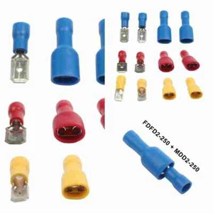 50Pairs Insulated Electrical Male Female Kit  Cable Terminal Crimp Connector - Picture 1 of 16