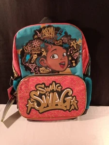 Karma's World SWAG is Swag School Laptop Backpack zippered Book Bag 17" NWT - Picture 1 of 5