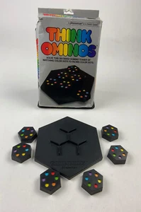 Vintage 1984 Pressman THINK OMINOS Solitaire Board Game - COMPLETE in Box - Picture 1 of 9