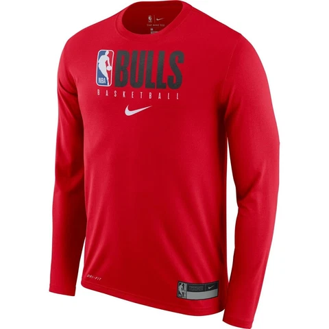 Chicago Bulls Nike Practice Legend Performance Long Sleeve T-Shirt Men's Large Cover