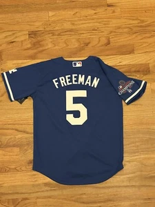 Freddie Freeman #5 Los Angeles Dodgers Blue Jersey Stitched YOUTH MEDIUM Jersey - Picture 1 of 2