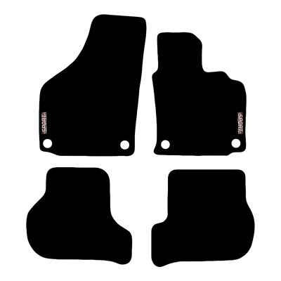 4 alfombrillas negras a medida para coche a medida se adaptan a Volkswagen VW Golf 5 (2004-2007) Foto 1 de 4