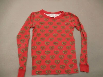 Top pijama de invierno tejido 100 % algodón orgánico rojo para niñas Hanna Andersson talla 8 665 Foto 1 de 4