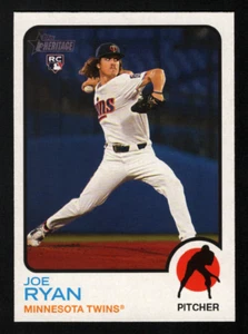 Joe Ryan 2022 Topps Heritage #370 Color Swap Rookie RC SP Minnesota Twins - Foto 1 di 2