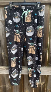 Star Wars Women s Baby Yoda Mandalorian Lounge Sleep Pants Size M (8-10) - Picture 1 of 11