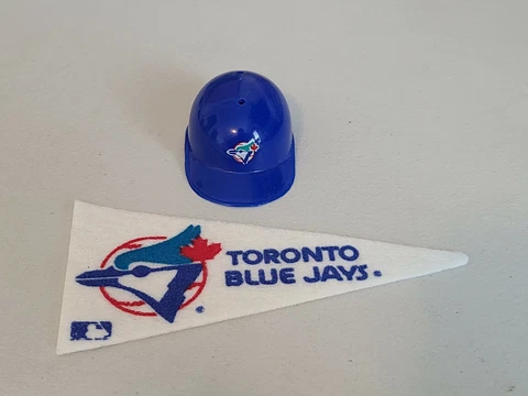 Vintage 1980's Laich MLB Matching Mini Helmet & Pennant  - Toronto Blue Jays Cover