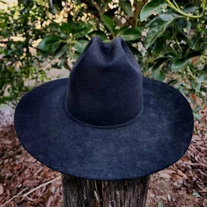 Bailey 5X XXXXX Beaver Cowboy Hat Black Felt Cattleman Western 6 3/4 (21") - Picture 1 of 13