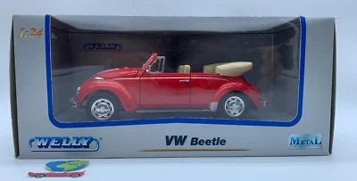 Welly VW Maggiolone Cabrio , modello scala (1:24 - 1:25), vintage (2006) - Immagine 1 di 4
