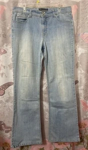 NINE WEST Jeans Womens Size 12 Light Blue Denim WIDE LEG Mid Rise - Picture 1 of 17