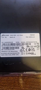 Micron MTFDKCB7T6TFR 7450 Pro 7.68TB U.3 7mm 2.5Inch PCIe 4.0 (NVMe) SSD - Afbeelding 1 van 4