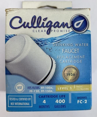 Culligan FC-2 Drinking Water Faucet Replacement Filter FF-120 100A 150A New - Image 1 of 4