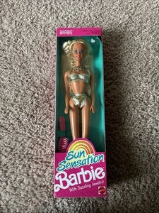 VINTAGE 1991 SUN SENSATION BARBIE DOLL MATTEL NEW IN ORIGINAL BOX  # 1390 - Bild 1 von 7
