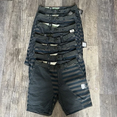 VOLCOM STONE GRAPHITO SHORTS Men’s Sz 30 Blue Gray Stripe Casual Walking NWT NEW - Image 1 of 4