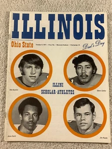 NCAA Oct 9 1971 Illinois vs Ohio State College Football Game Program Original - Picture 1 of 9