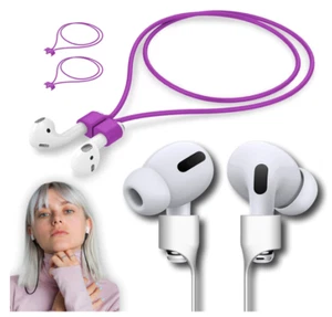Ultra Strong Magnetic Airpod Pro Strap Anti-Lost Cord Sports Purple color NEW - Picture 1 of 9