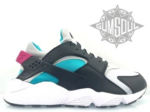 NIKE AIR HUARACHE SOUTH BEACH BLACK LETHAL PINK NEW EMERALD DD1068 004 sz 15 - Picture 1 of 12