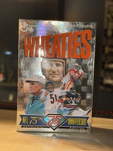 NFL 75th Anniversary Foil CEREAL BOX WHEATIES Unopened box 18oz General Mills - Picture 1 of 4
