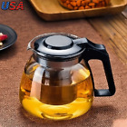 1pc Large Capacity Popular Heat & Cold Resistant Glass Tea Pot Stainless Steel