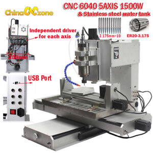 6040 5axis CNC 1500W Router Engraving Machine Metal Copper MillingCuttin Machine