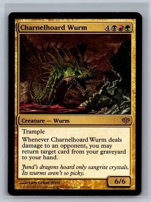 Magic The Gathering Conflux Charnelhoard Wurm #100/145 MTG TCG CCG - Image 1 of 2