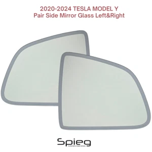 Pair Side Mirror Glass For 2020-24 TESLA MODEL Y Auto Dimming Heated Left+Right - Foto 1 di 13