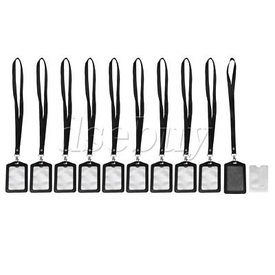 10x Porta Insignias con Cordón Extraíble y 10 Piezas Kit de Funda para Tarjeta Bloqueo RFID Foto 1 de 4