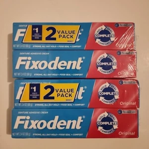 Fixodent Complete Original Denture Adhesive Cream 2.4oz X2 - Picture 1 of 2