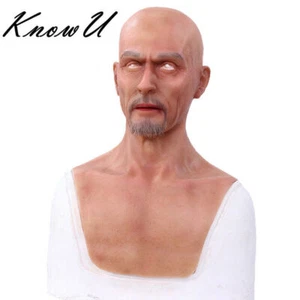 KnowU Silikon Kopfbedeckung männlich voller Kopf realistisch Charles Maskerade Requisiten Party - Bild 1 von 9