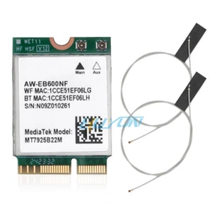 NEW M.2 NGFF WiFi 7 Card with Internal Antennas MTK7925 Tri-Band WiFi Bluetooth - Picture 1 of 15