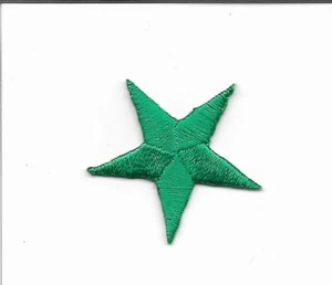 Ten 3/4" Green Stars Embroidered Patch Iron On 150032 - Picture 1 of 1