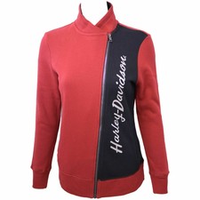 Harley-Davidson Women's Red & Black Full-Zip Sweater (Retail $95)
