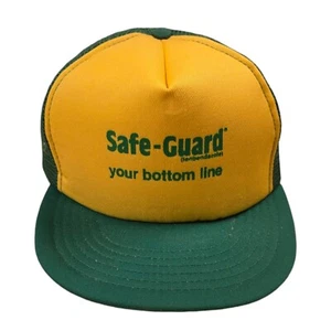 Sombrero de camionero protector seguro de colección malla ajustable Snapback tu línea de fondo verde - Imagen 1 de 13