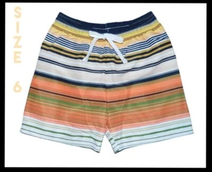 NWT BOYS  size 6 or 7  SUNSET STRIPED DRAWSTRING SWIM TRUNKS - Picture 1 of 5
