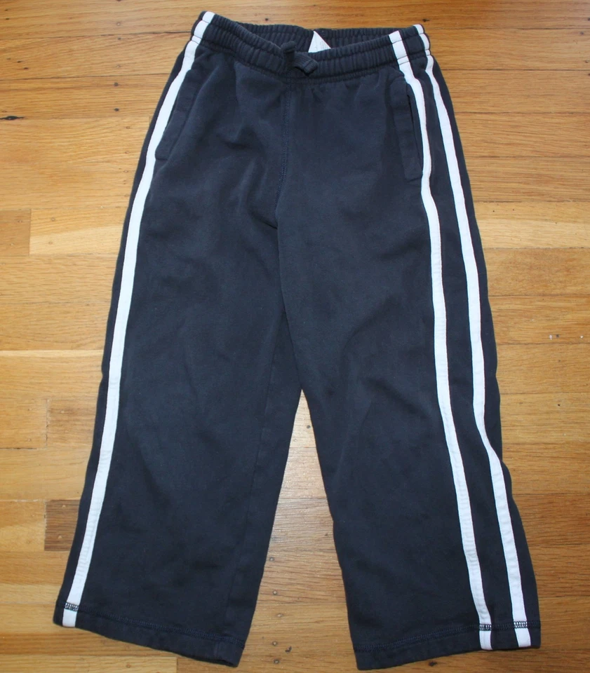 Б/у мальчиков Crazy 8 брюки черные полосы размер 5-6 - Изображение 1 из 1