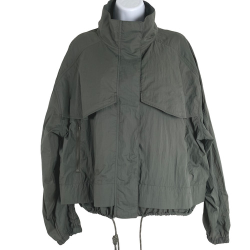 Athleta Canopy Parachute Jacket Womens XL Nylon Green Outdoor CJ1717
