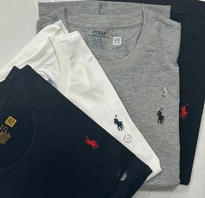 GENUINE QR POLO RALPH LAUREN CREW NECK PONY LOGO SLIM FIT JERSEY COTTON T SHIRT - Picture 1 of 37
