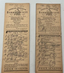 Vintage Narragansett Park Horse Racing Programs May 1939 - Picture 1 of 7