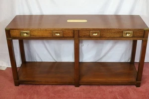 Beautiful Harrods London R.E.H Kennedy Military Campaign Console Table - Picture 1 of 21